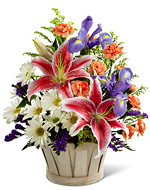 Wondrous Nature Flowers Basket