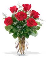Fancy Half Dozen Roses Vase