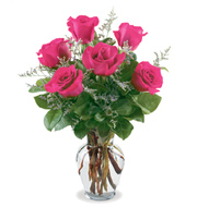 Fancy Half Dozen Pink Roses