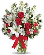 Holiday Snowflakes Flowers Vase